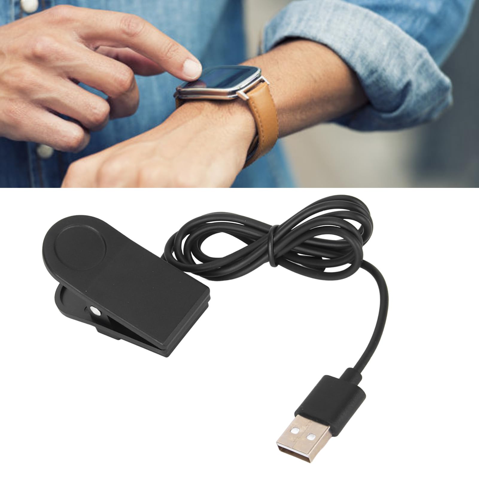 Charger For Garmin Fenix , 3.3 Ft Smart Watch Charger, Replacement Usb Fast Charging Clip Cable For Smart Band, 5V 1A