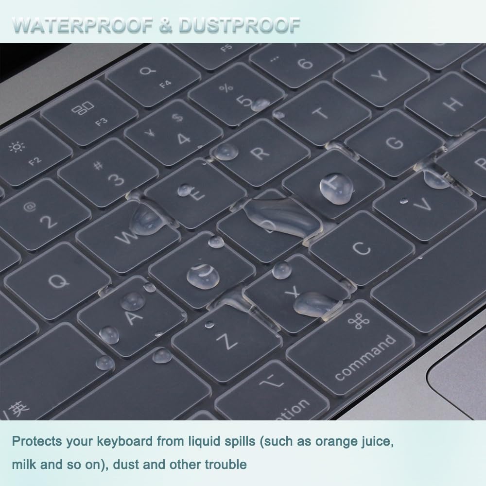 Silicone Keyboard Cover Skin For 2020 Released Macbook Air 13 Inch A2337 M1 Chip Touch Id & Macbook Air 13'' Model A2179 Us Vers