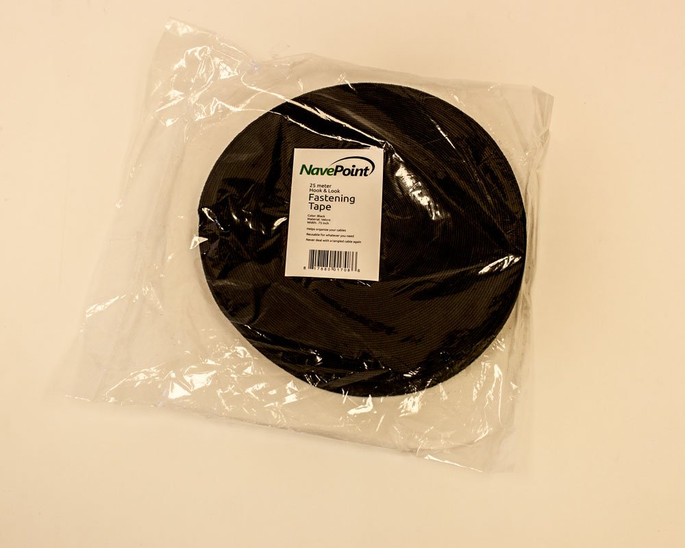Navepoint 3/4 Inch Roll Hook And Loop Reusable Cable Ties Wraps Straps   25M 82Ft 5 Pack