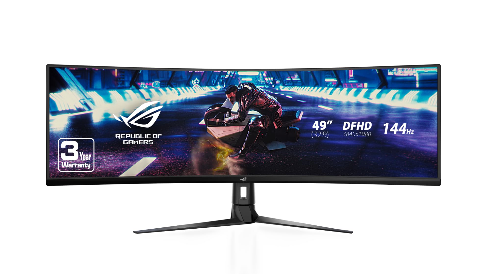 Asus ROG Strix XG49VQ 49    Curved Gaming FreeSync Monitor 144Hz Dual Full HD HDR Eye Care with DP HDMI Black