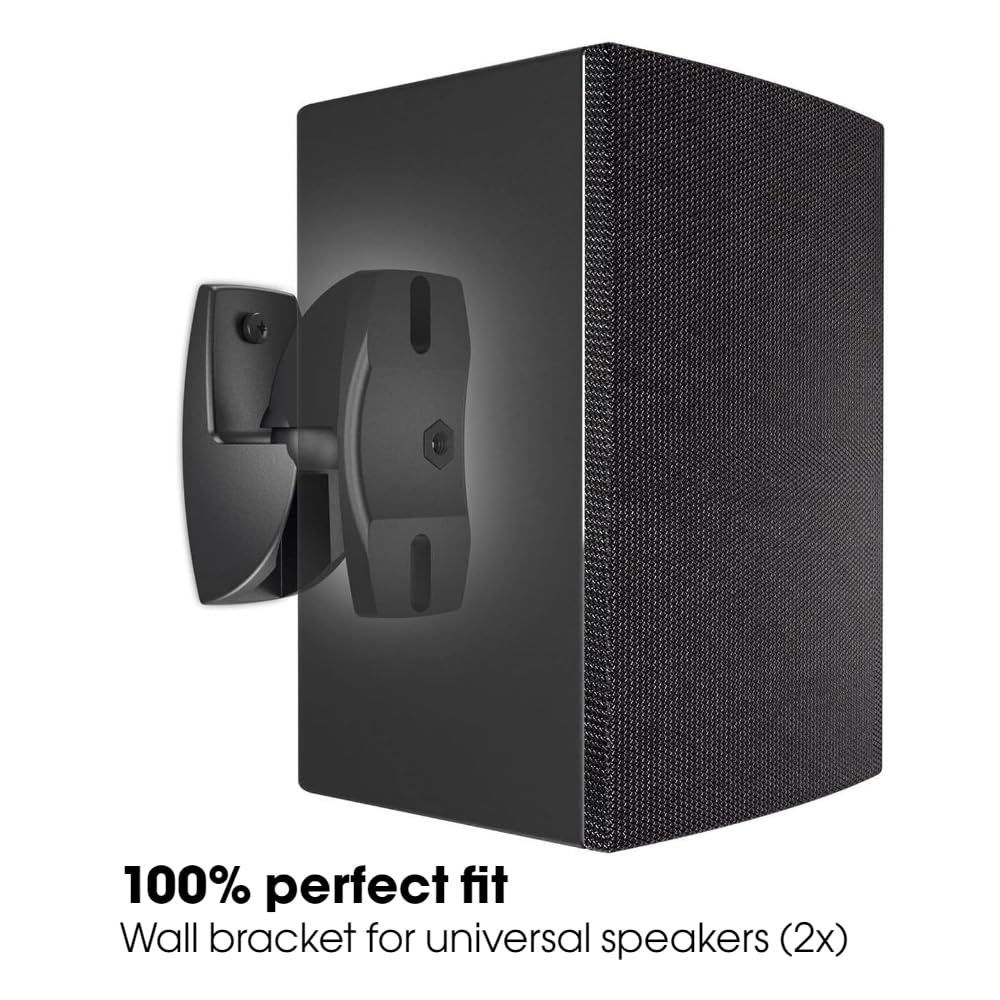Vogel'S Vlb 500 Universal Speaker Wall Mount Set Swivels Up To 180 (Left/Right) Can Be Tilted Up To 20 Pre Assembled Max. 11 Lbs