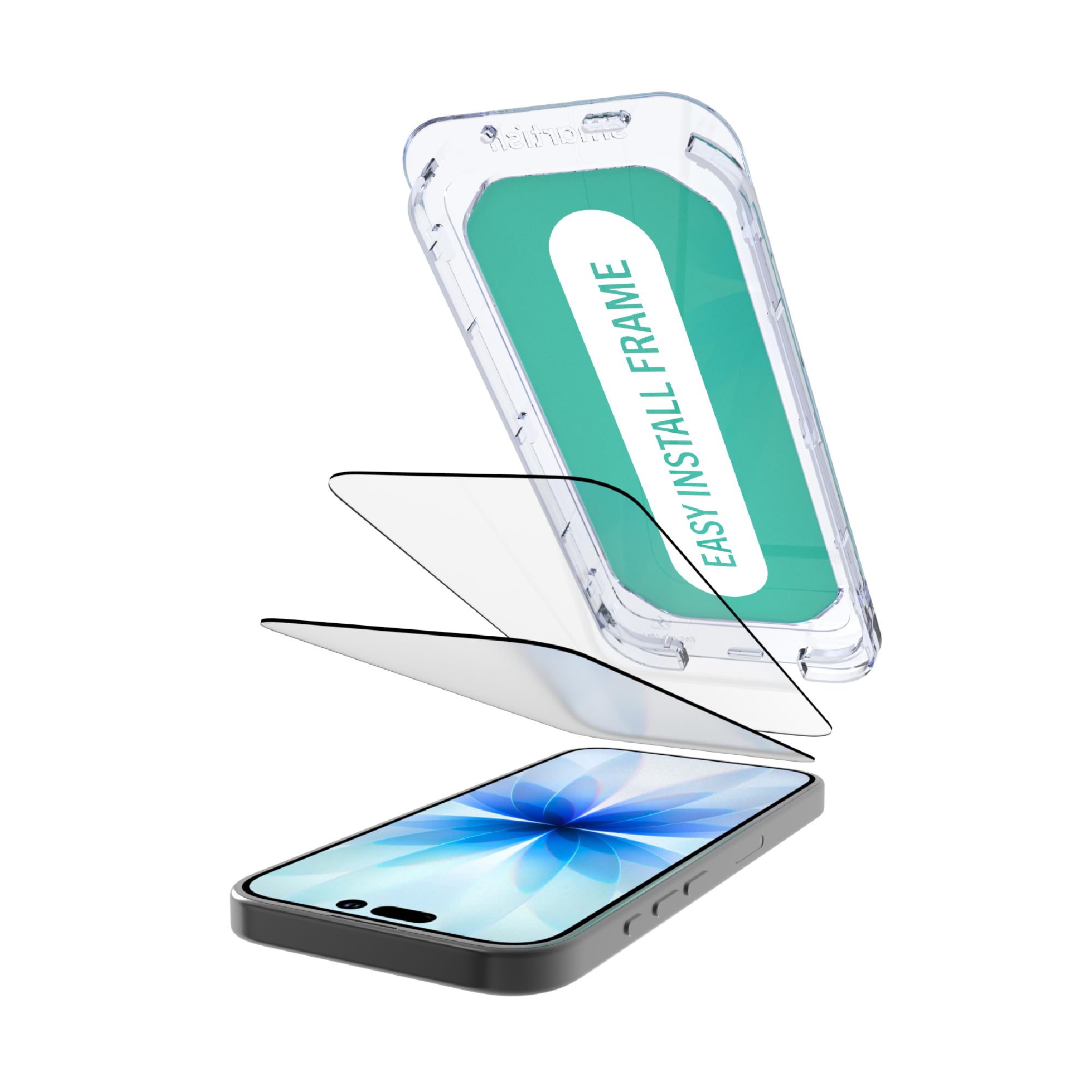 Smartish iPhone 17 Pro Max Screen Protector - 2-Pack Tempered Glass Screen Protectors - Tuff Sheet - 9H Easy Install Frame [Scra