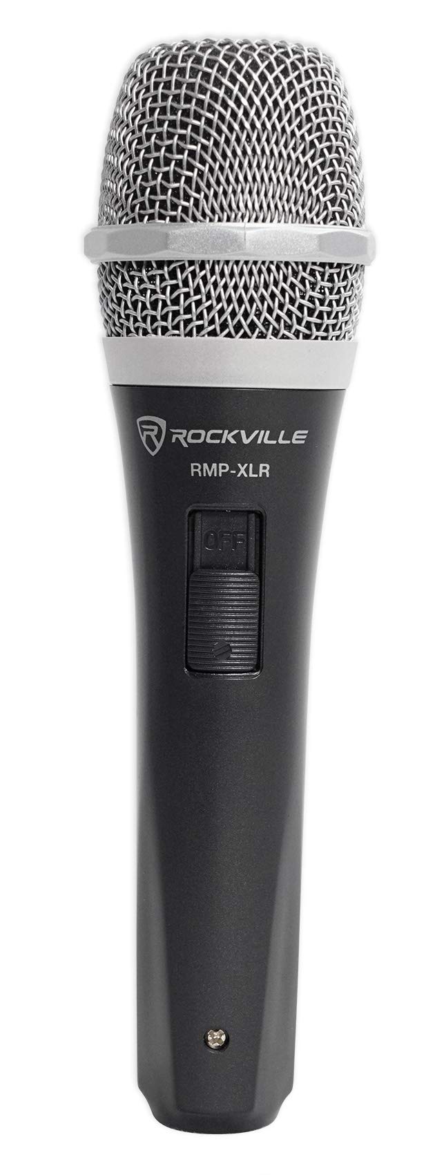 Rockville Rmp Xlr Dynamic Cardioid Professional Microphone W/ Cable + Clip, Black