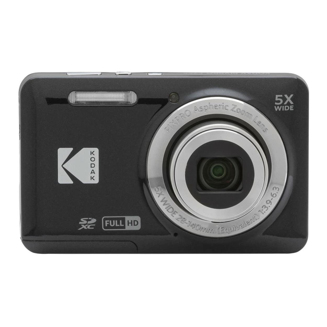 Kodak Pixpro Friendly Zoom Fz55 Digital Camera (Black) With 32Gb Class 10 Uhs I U1 Sdhc Memory Card Bundle (2 Items)