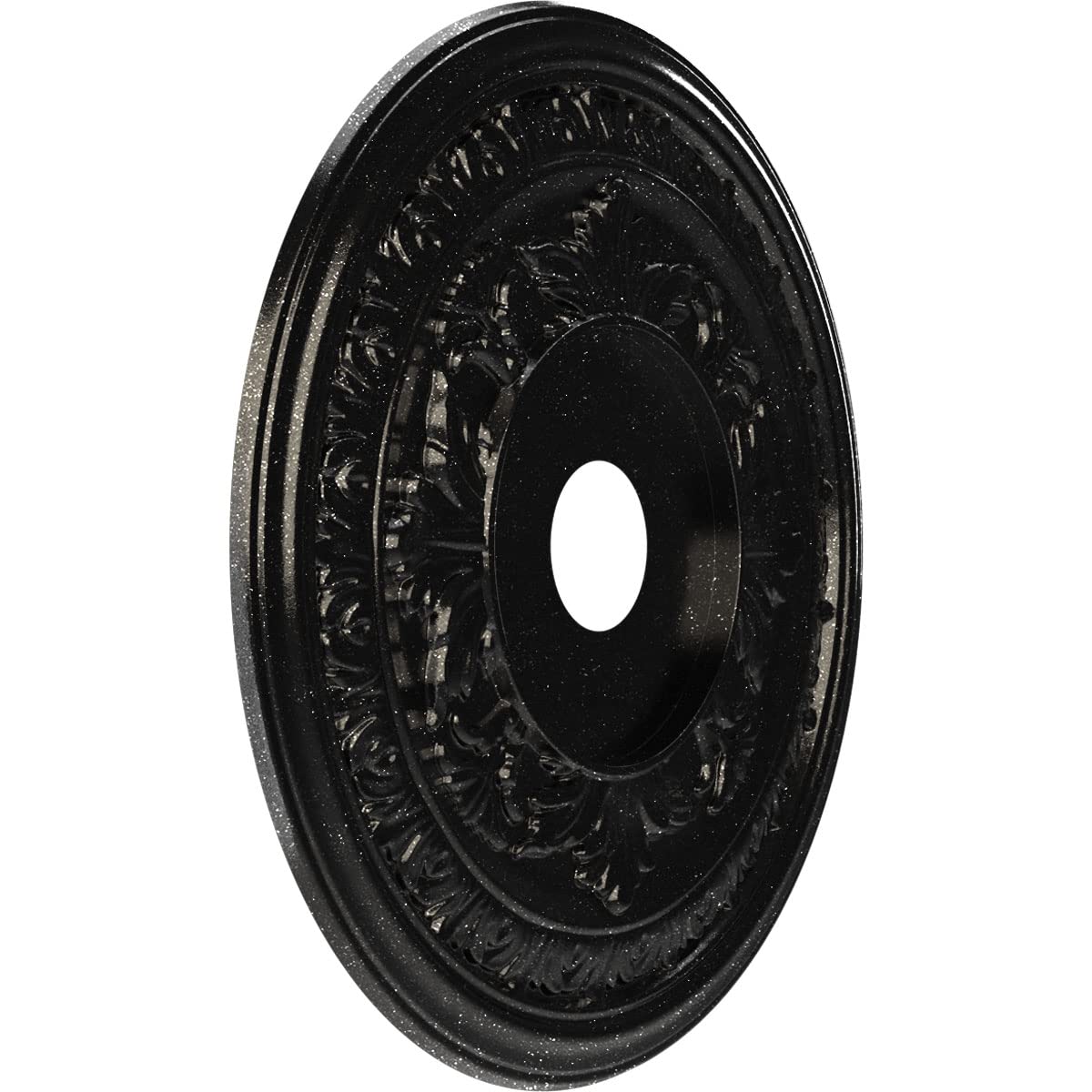 Ekena Millwork Cmp22Baagx Baltimore Thermoformed Pvc Ceiling Medallion (Fits Canopies Up To 7 3/4''), 22''Od, Textured Metallic