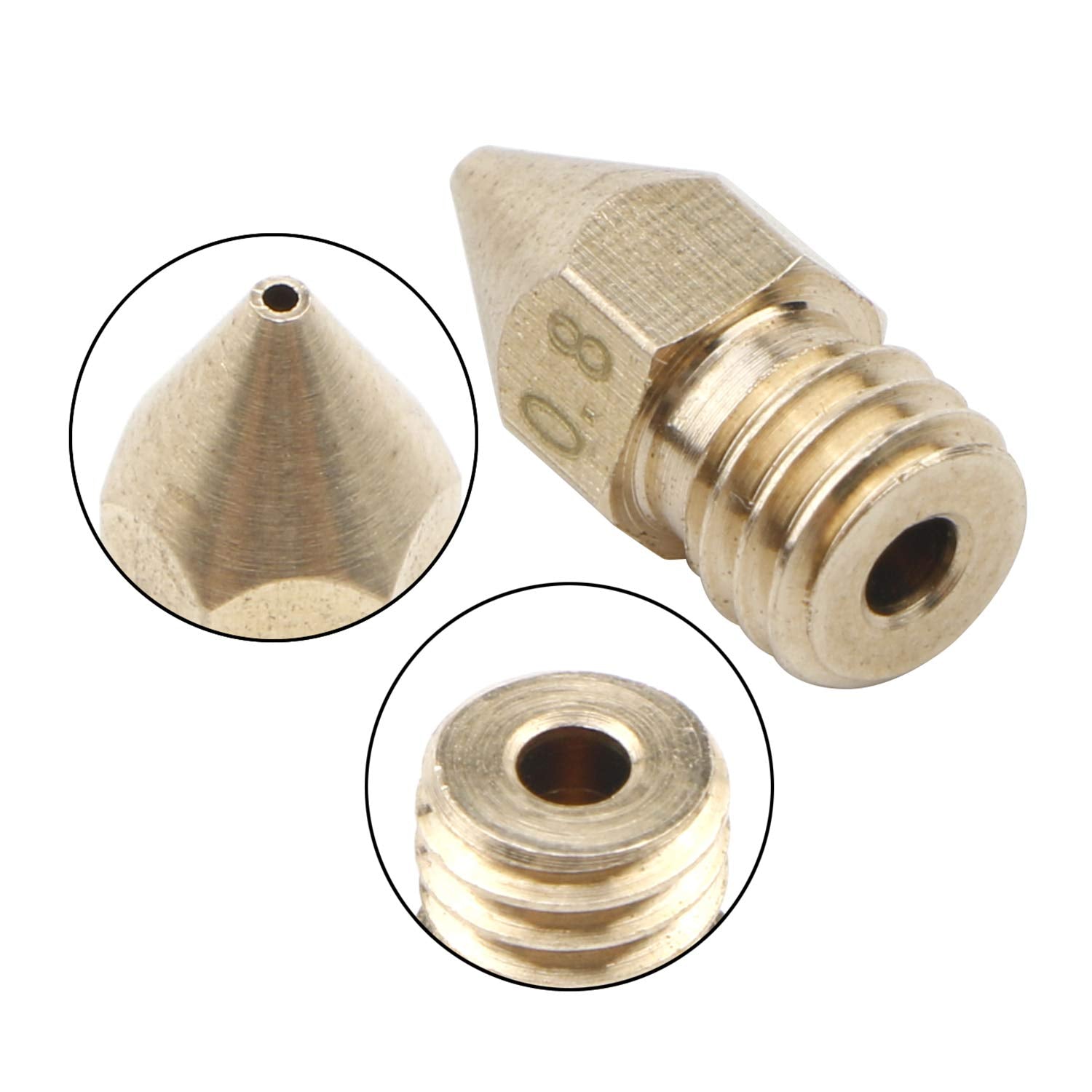 Ellbest 16Pcs Mk8 Extruder Head 3D Printer Nozzles 0.1Mm, 0.2Mm, 0.3Mm, 0.4Mm, 0.5Mm, 0.6Mm, 0.8Mm, 1.0Mm