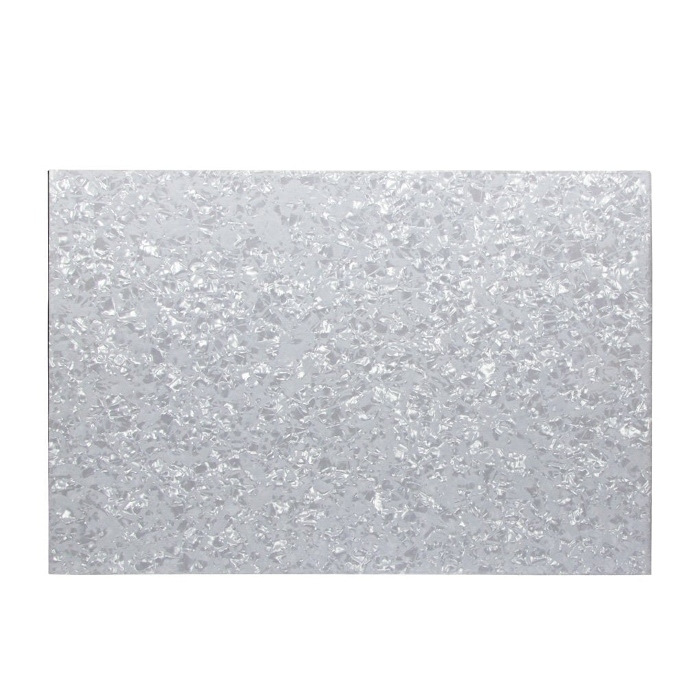 FLEOR 11.4 x 17 Inch Blank Guitar Bass Pickguard Sheet DIY Guitar Pickguard Backplate Scratch Plate Material,4Ply White Pearl