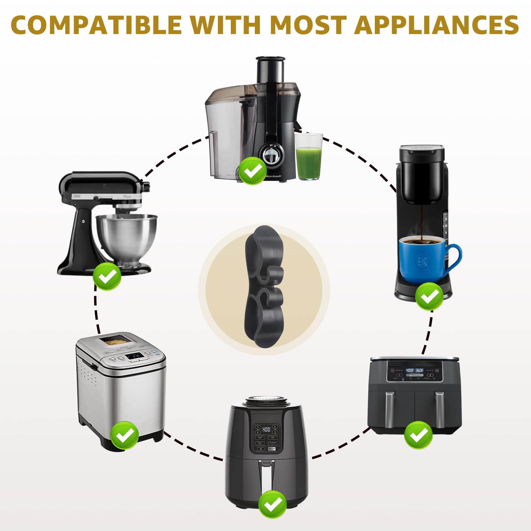 Sliding Mat For Kitchen Aid 5 8 Qt Stand Mixer With 1Pc Cord Organizer And 3Pcs Attachment Holder For Kitchen Appliance Slider C