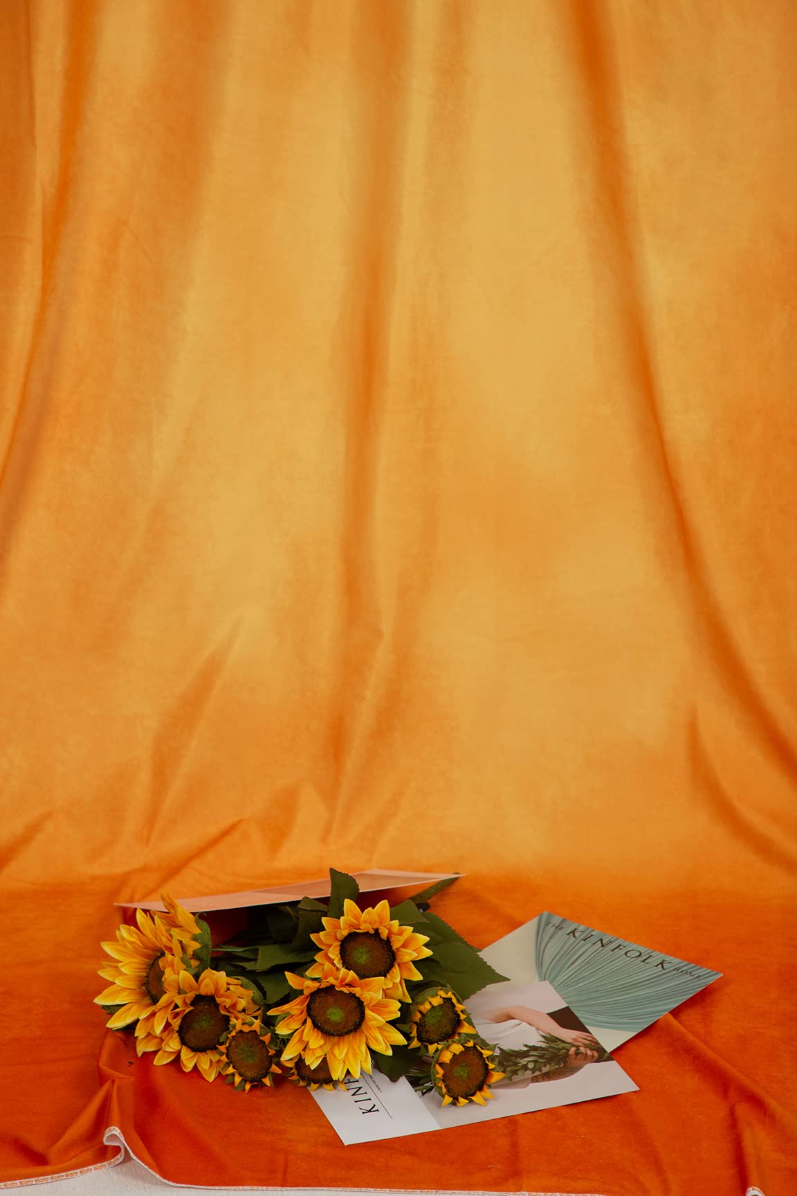 Kate Orange Photography Backdrops Abstract Photo Backdrop Poratrait Background For Photoshoot, 5X7Ft