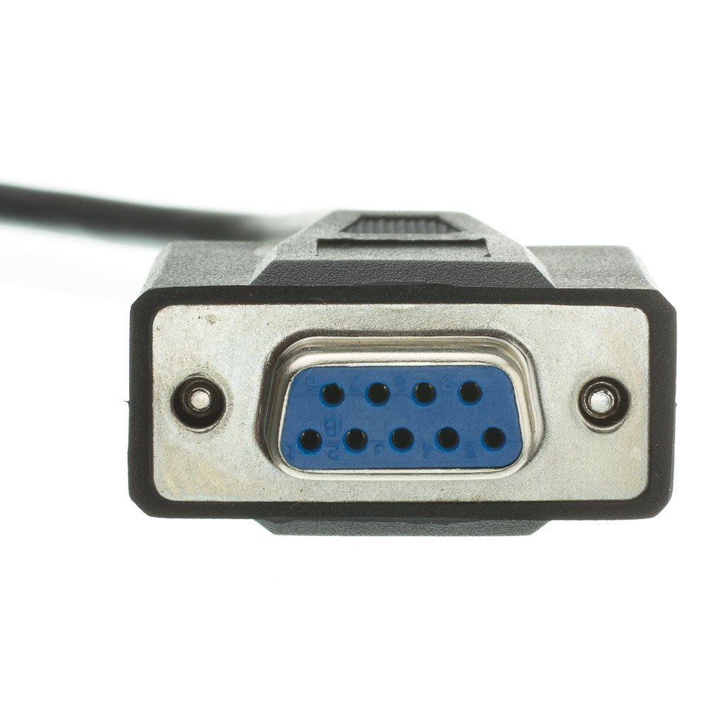 Cablewholesale 6 Feet Db9 Female Serial Cable, Db9 Female To Female, Ul Rated, 9 Conductor, 1:1, Black, 9 Pin Serial Cable Femal