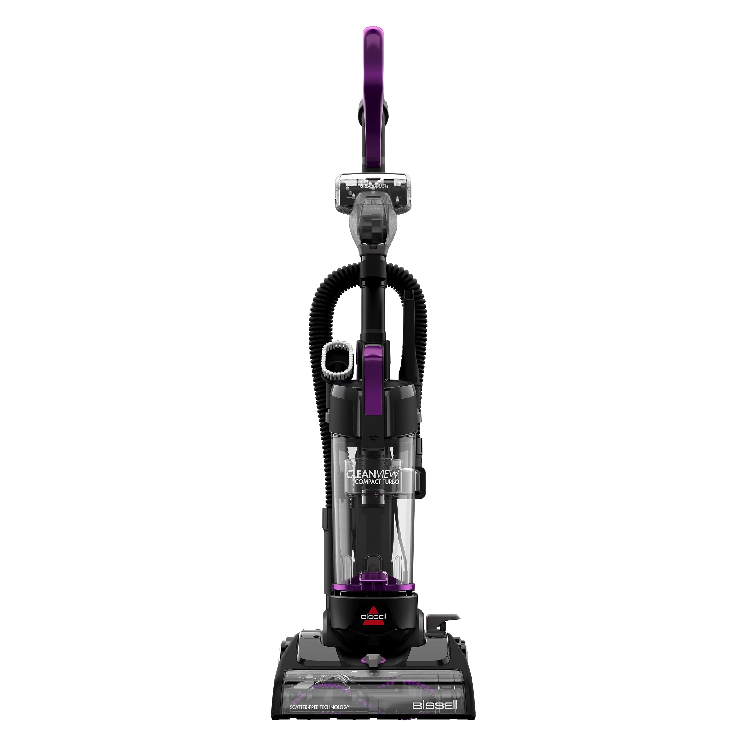 Bissell Cleanview Compact Turbo Upright Vacuum With Quick Release Wand, Full Size Power, Compact Size For Apartments & Dorms, 3437F