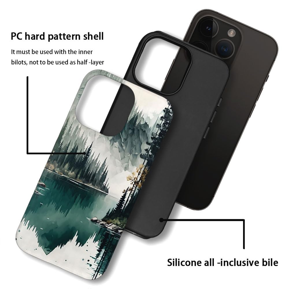 Seized Case Compatible With For Iphone 16 Pro Max,Mountain Forest Landscape Phone Case For Girl Women Boy Men,Durable Protection