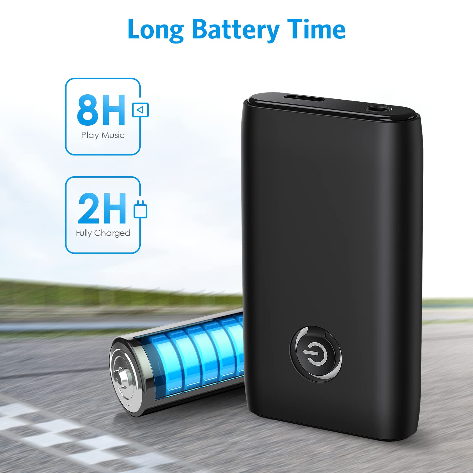 Ankilo Aux Bluetooth Adapter For Car, Bluetooth 5.0 Transmitter Receiver, Portable Wireless Bluetooth Adapter, 2 In 1 Bluetooth