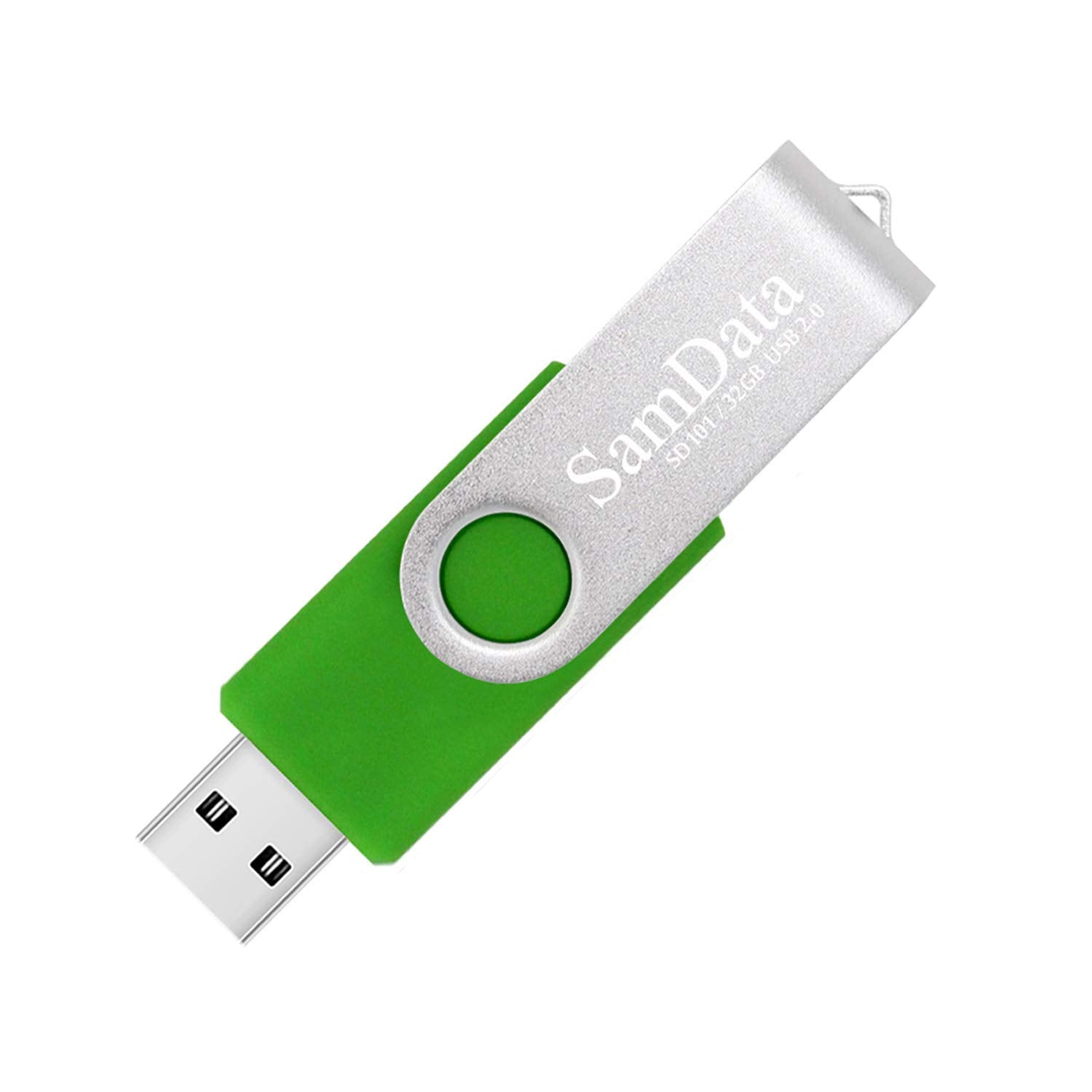 Samdata Usb 2.0 Flash Drive 32Gb, 4 Pack Thumb Drive Swivel Memory Stick External Storage (4 Colors: Blue Green Red Yellow)