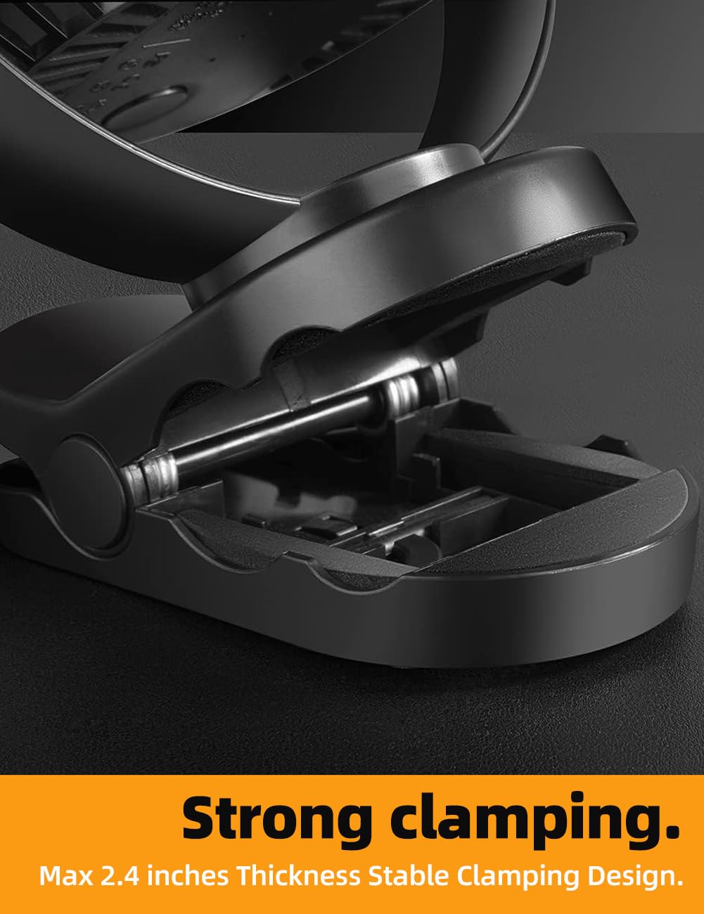 Vanprt 6'' Portable Hanging Rv Tent Fan With Remote Control,10000Mah Battery Camping Fan With Led Light And Timer, 40 Hours Work