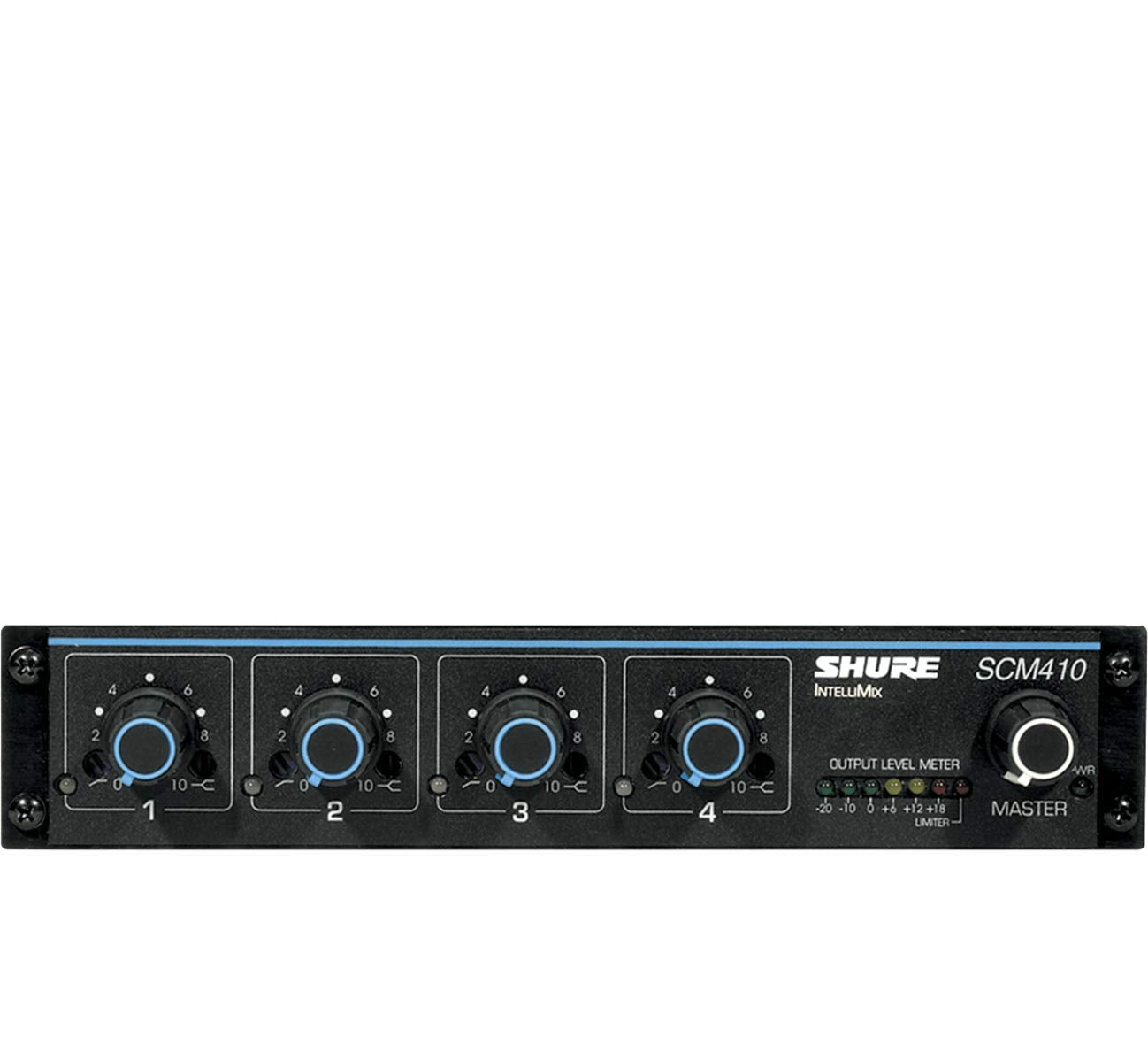Shure Scm410 4 Channel Automatic Microphone Mixer (12V Phantom Power) With Logic Control, Intellimix Technology And Adjustable E