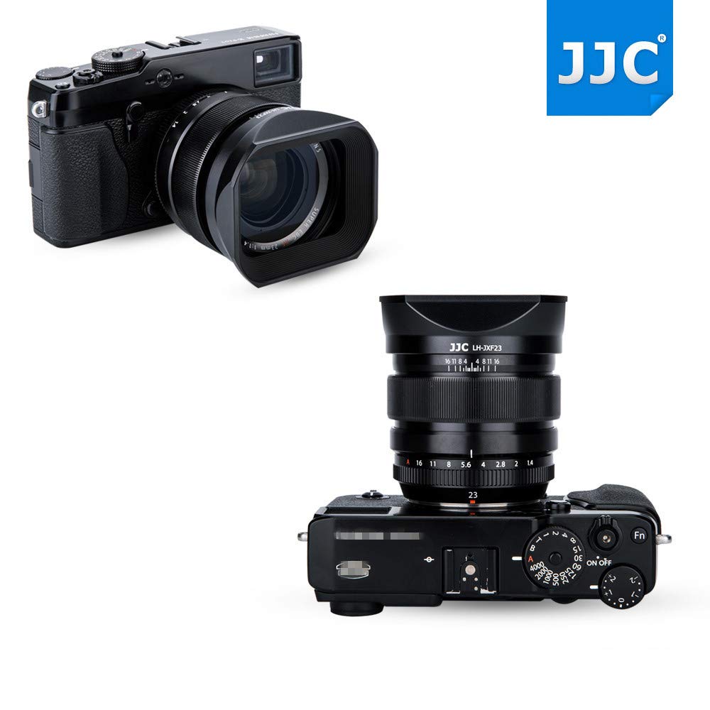 Square Metal Lens Hood W/Hood Cap Replace Fuji Lh Xf23 For Fujifilm Fujinon Xf 23Mm F1.4 R & Xf 56Mm F1.2 R (Apd) Lens On Camera
