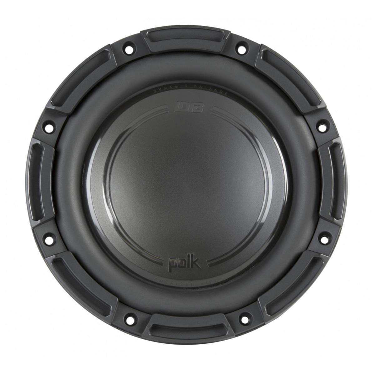 Polk Audio DB842 SVC - DB+ Series 8' Shallow Subwoofer for Marine/Car Sound System, 30Hz-200Hz Frequency Response, Single 4-Ohm Voice Coils & Polypropylene Woofer Cone