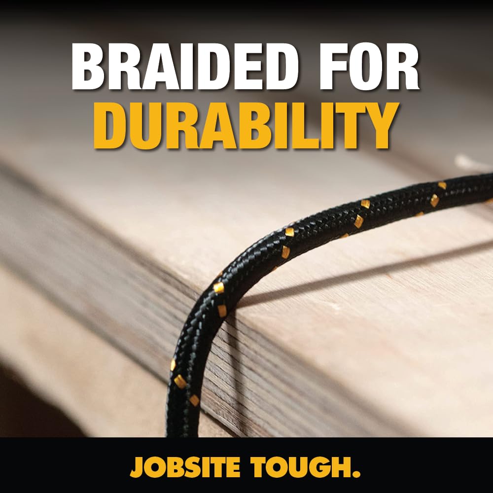 Dewalt Phone Charger Lightning Reinforced Braided Cable 4