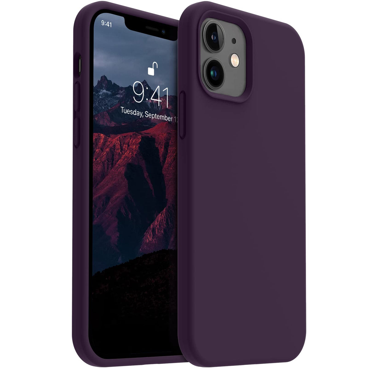 Aotesier Compatible With Iphone 12 Case And Iphone 12 Pro Case 61 Inch,Silky Touch Premium Soft Liquid Silicone Rubber Anti Fing