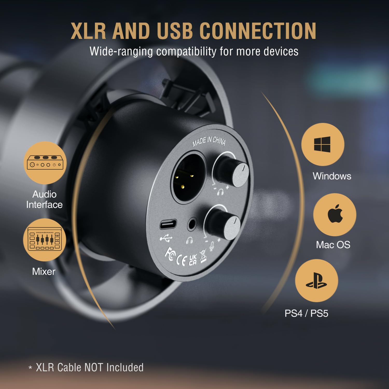 Fifine K688 Podcast Microphone Kit, Usb/Xlr Dynamic Microphone With Boom Arm For Pc/Xlr Mixer, Gaming Mic With Mute Button, Head