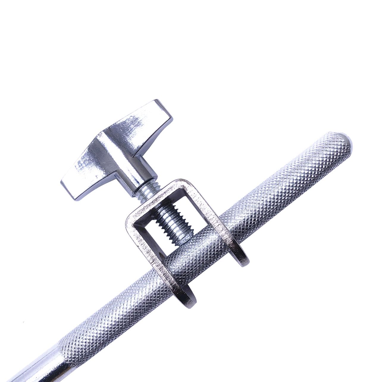 Tuoren Cowbell Clamp Percussion Mounting Bracket With Z Arm Holder For Drum Set Accessory Chrome