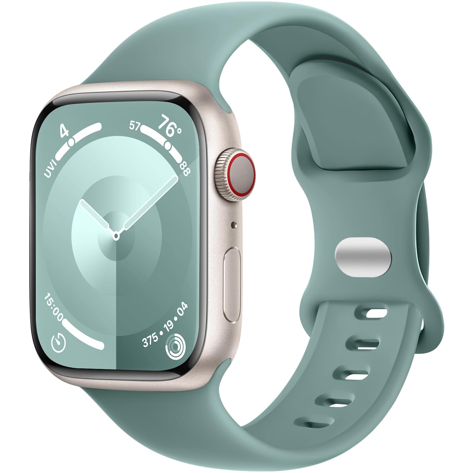 Daqin Compatible With Apple Watch Band 46Mm 45Mm 44Mm 42Mm 49Mm 41Mm 40Mm 38Mm Women Men, Soft Silicone Sport Iwatch Replacement