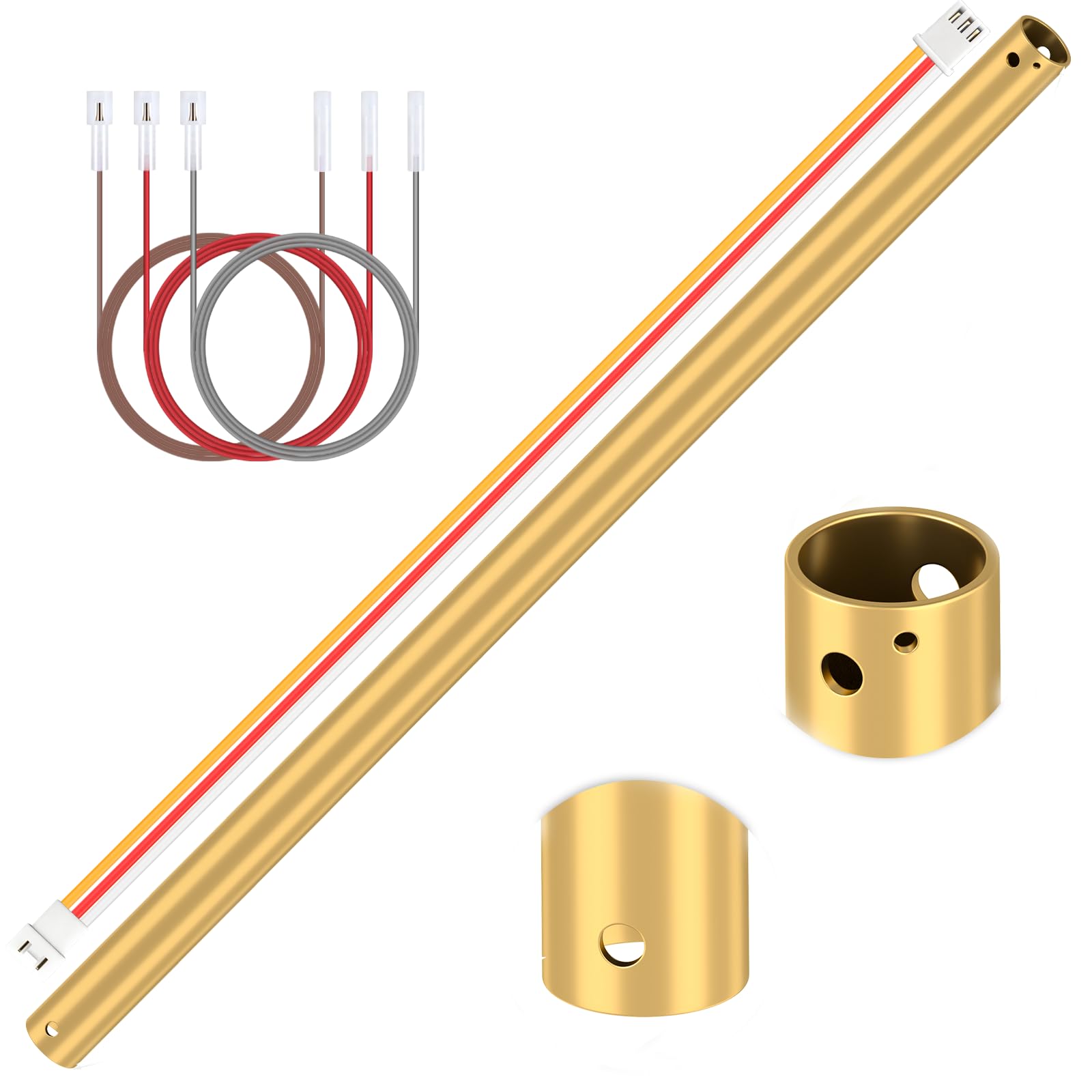 Puoyro 36 Inch Ceiling Fan Downrod with 6 x 18-AWG Wires,Ceiling Fan Extension Rod 1 Inch Outer Diameter, Improves Airflow,Suita