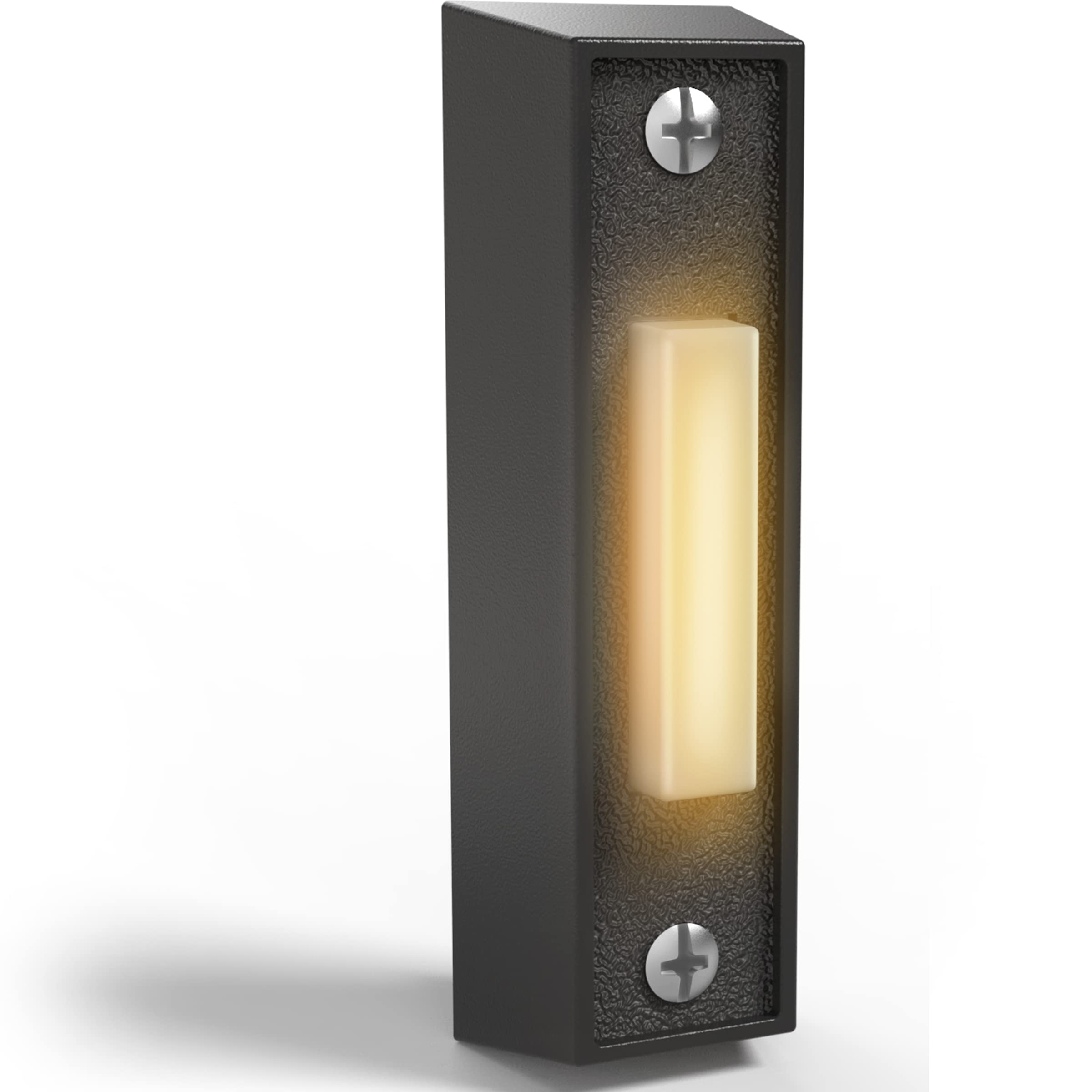 Newhouse Hardware Led Lighted Sturdy Plastic Door Chime Push Button Bt4Bl Black  Classic Rectangular Lighted Door Bell Button  R