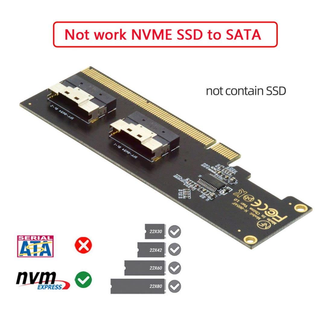 Chenyang Dual 2X Slimline Sff 8654 X8 Nvme To Pci Express X16 3.0 4.0 Raid Card Vroc Raid0 Hyper Adapter