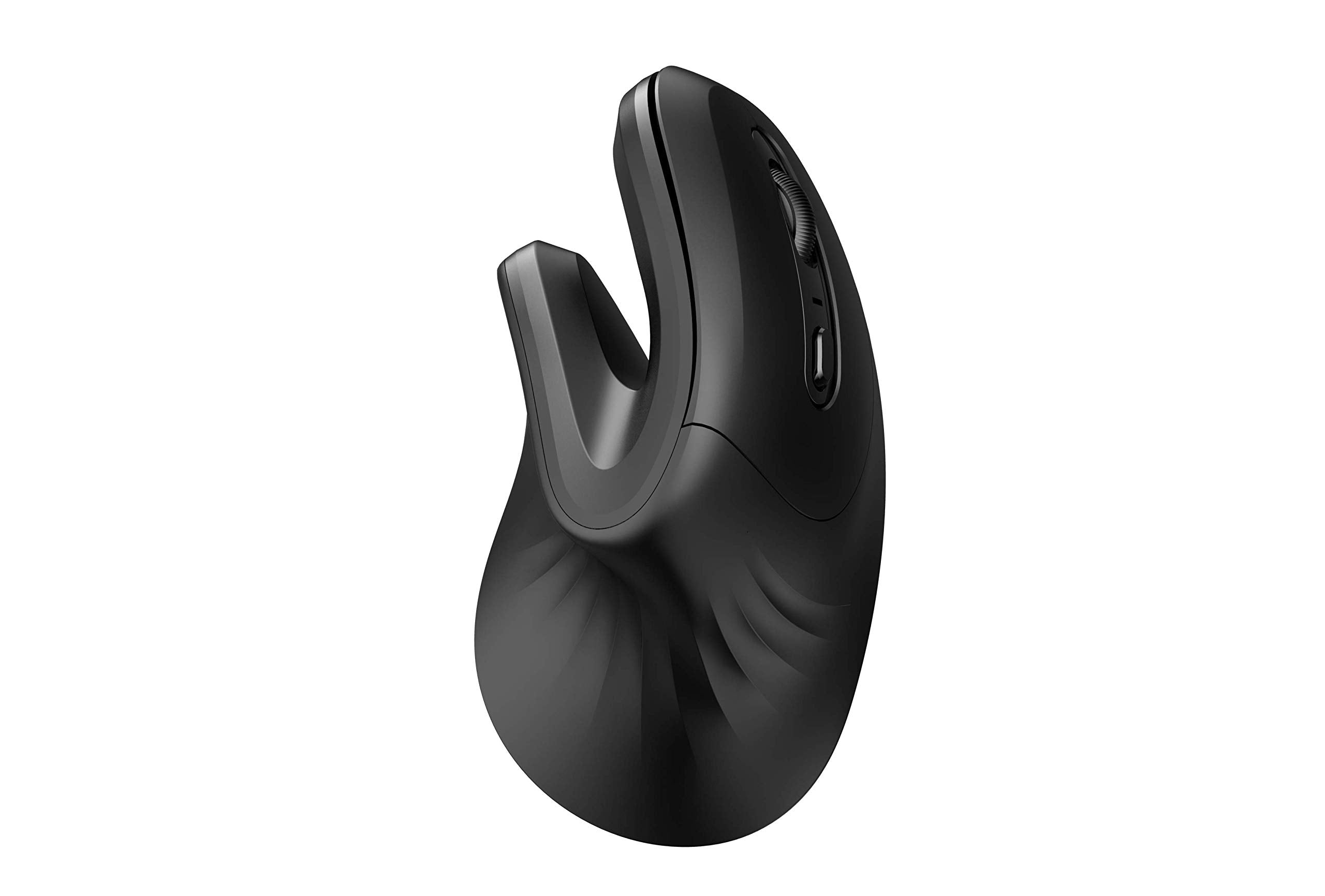 MOJO Perfect Grip Dual Mode Silent Vertical Ergonomic Mouse - Bluetooth/Wireless Optical Mouse w/Adjustable Sensitivity and Quie