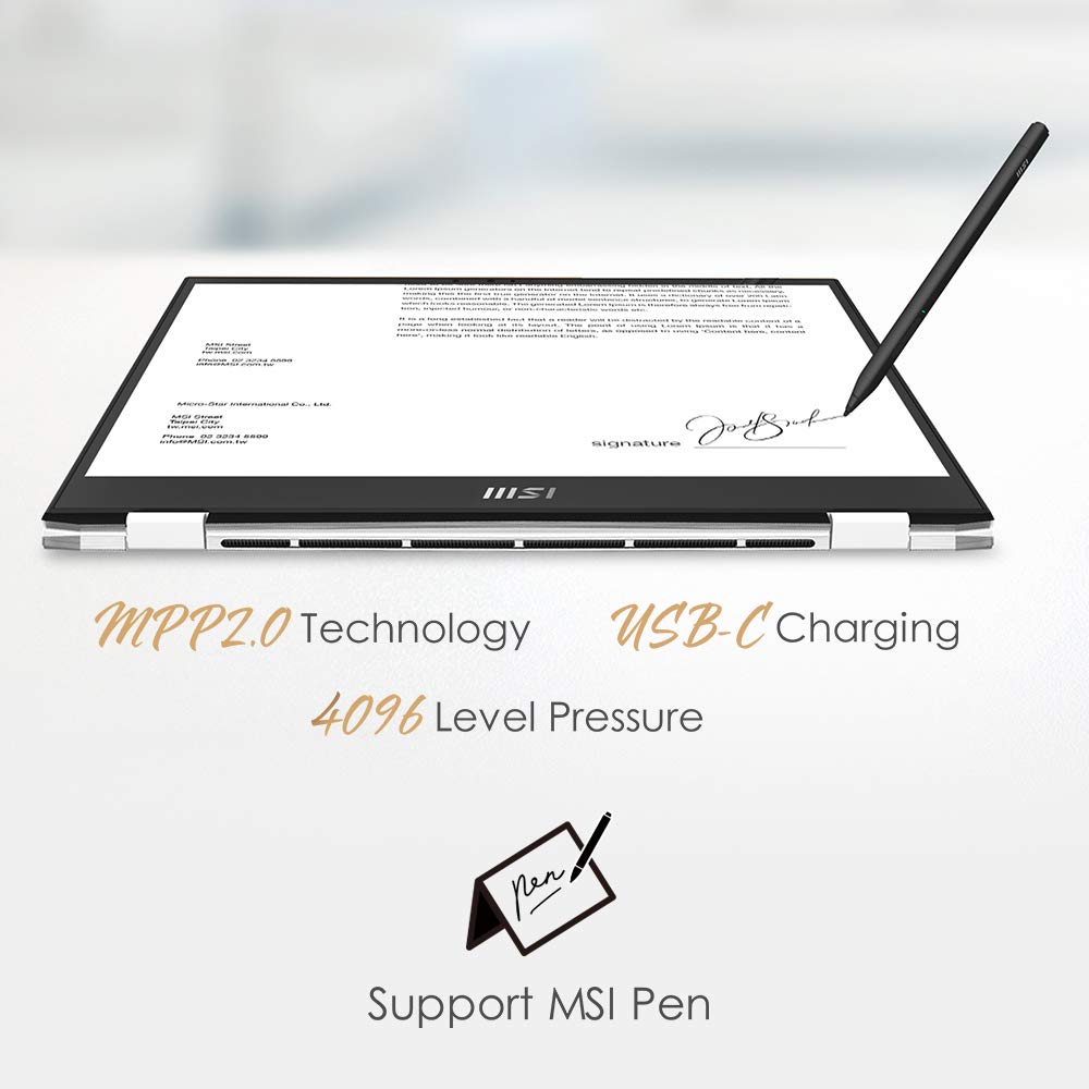 Msi Summit E13 Flip Evo Professional Laptop: 13'' Ips Level Touch Screen, Intel Core I7 1185G7, Iris Xe, 16Gb Ram, 512Gb Nvme Ss