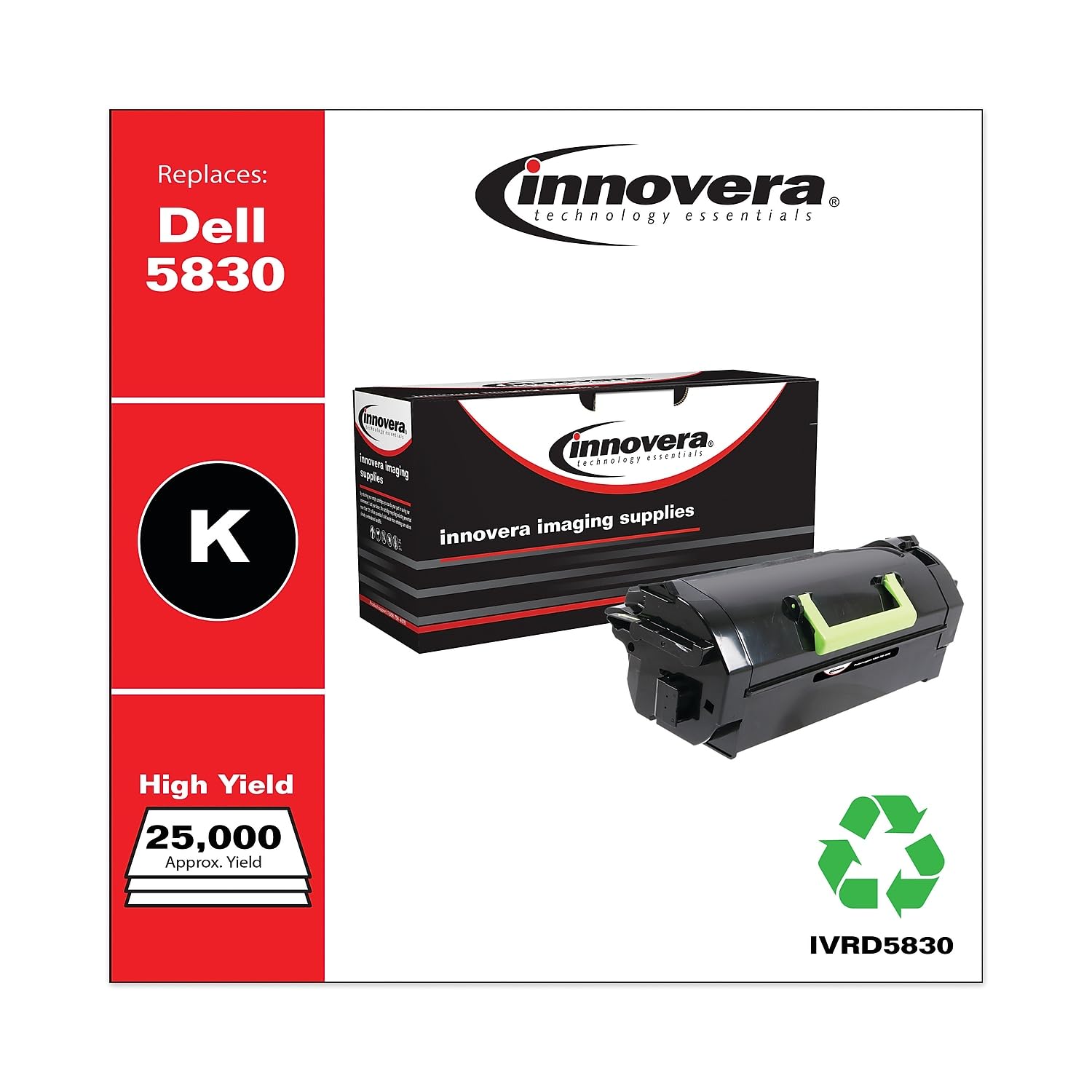 Innovera D5830 Remanufactured S5830Dn (S5830) High Yield Toner, 25000 Page Yield, Black