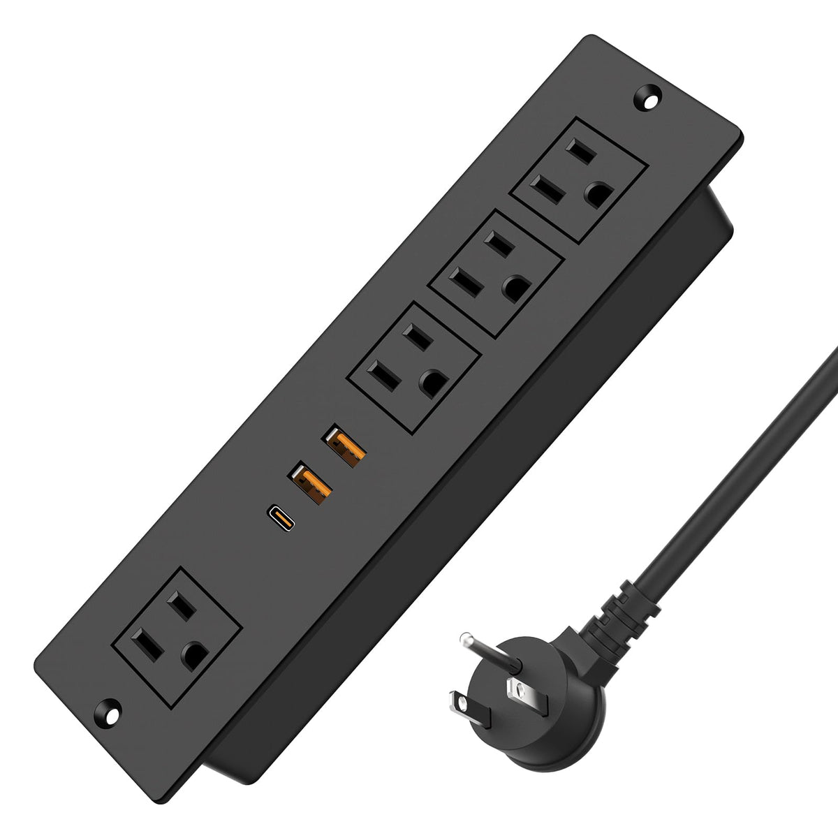 Recessed Power Strip With Usb Ports, Vilong Pd 20W Fast Charging Power Outlet, Plug In 4 Outlets & 2 Usb-A Ports &1 Usb-C Port, 