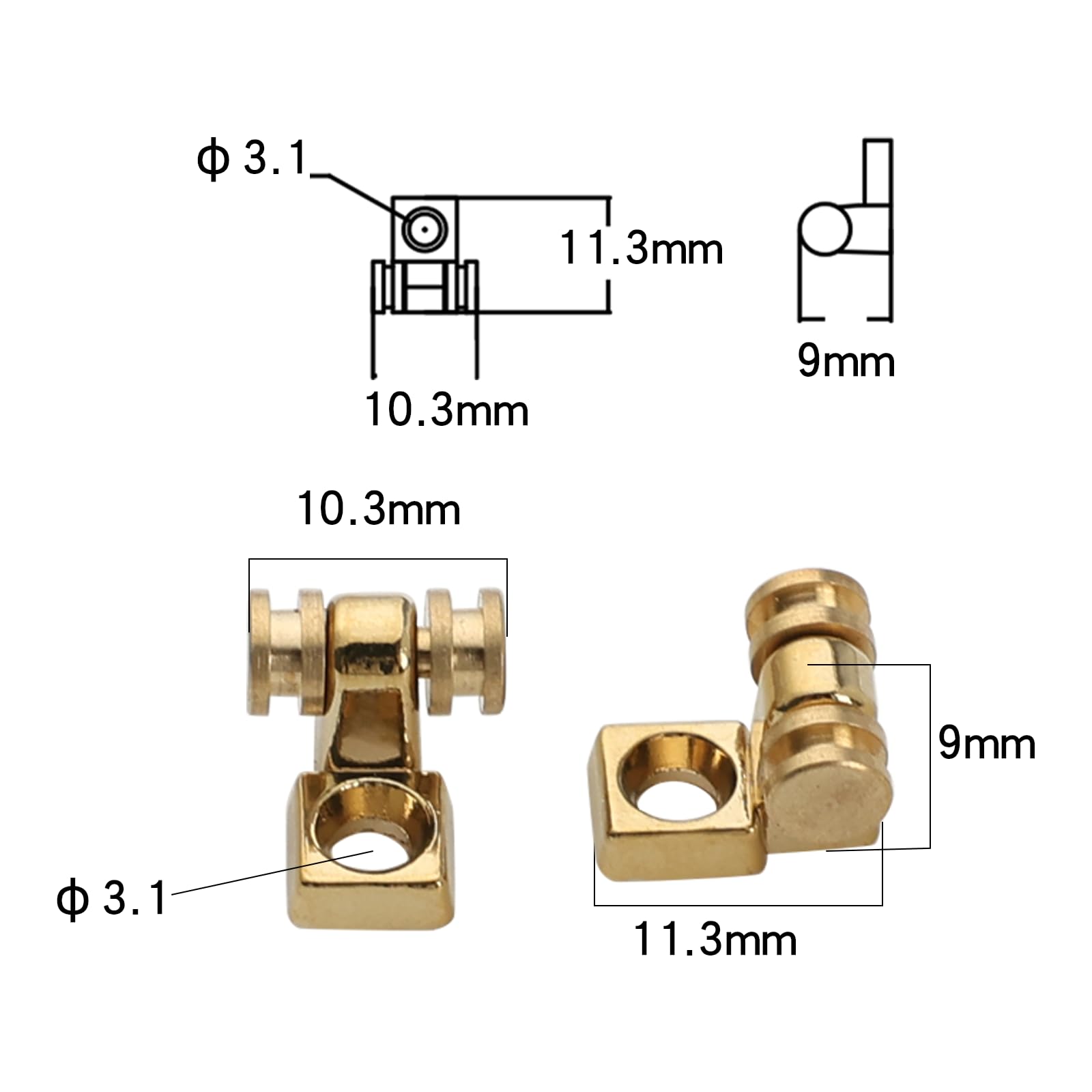 Ovsal 2 Pcs Roller String Retainer String Trees For Electric Guitar Roller String Trees Roller String Guide Fit For Tele Telecas