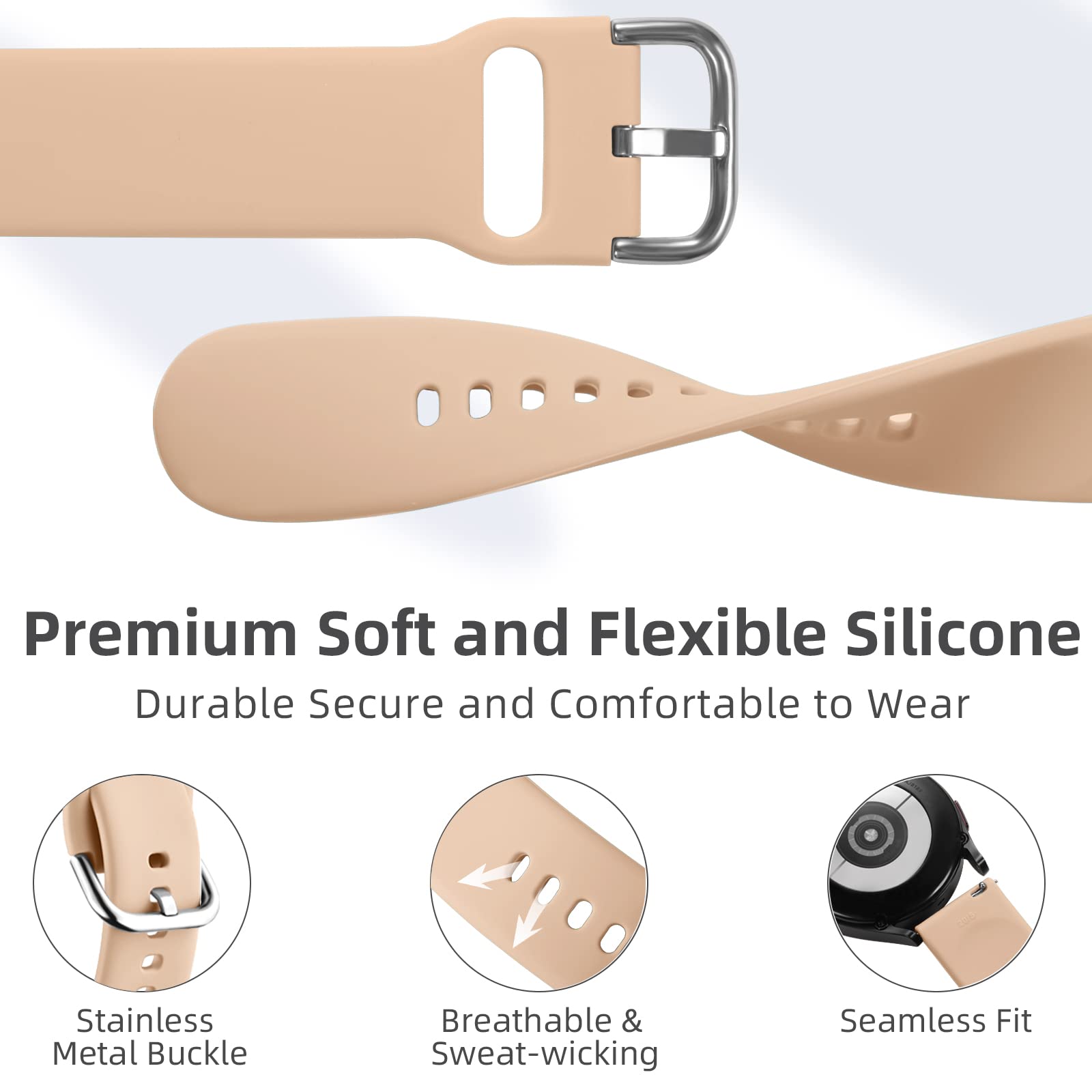 Daqin 10 Pack Bands Compatible With Samsung Galaxy Watch 7/6/5/4 40Mm 44Mm/Watch 6 Classic 43Mm 47Mm/Watch 5 Pro 45Mm/Watch 4 Cl