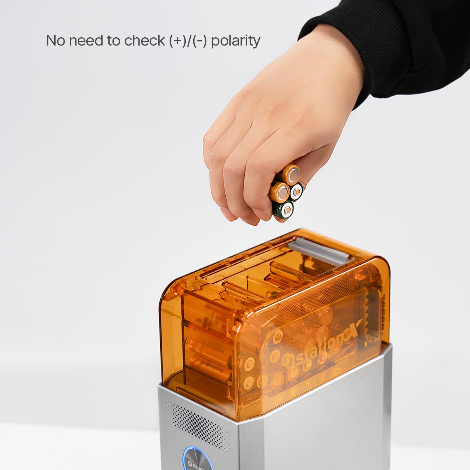 Ollght Ostation X Battery Charger Exclusively For Nimh Aa Rechargeable Batteries, 3 In 1 Automatic Design For Charging Testing &