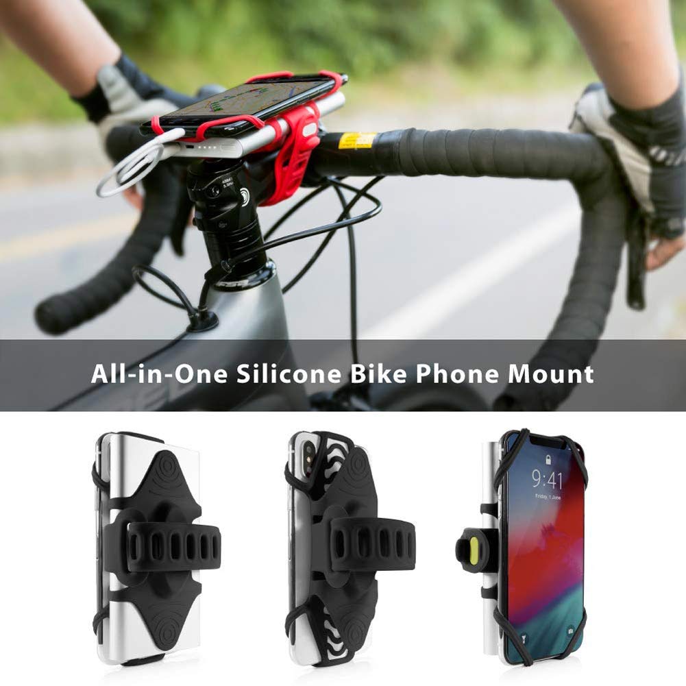 Bone Collection 2 In 1 Phone And Power Bank (Not Incl.) Stem Mount, Face Id Compatible Bike Phone Holder For 4    To 6.5    Scre