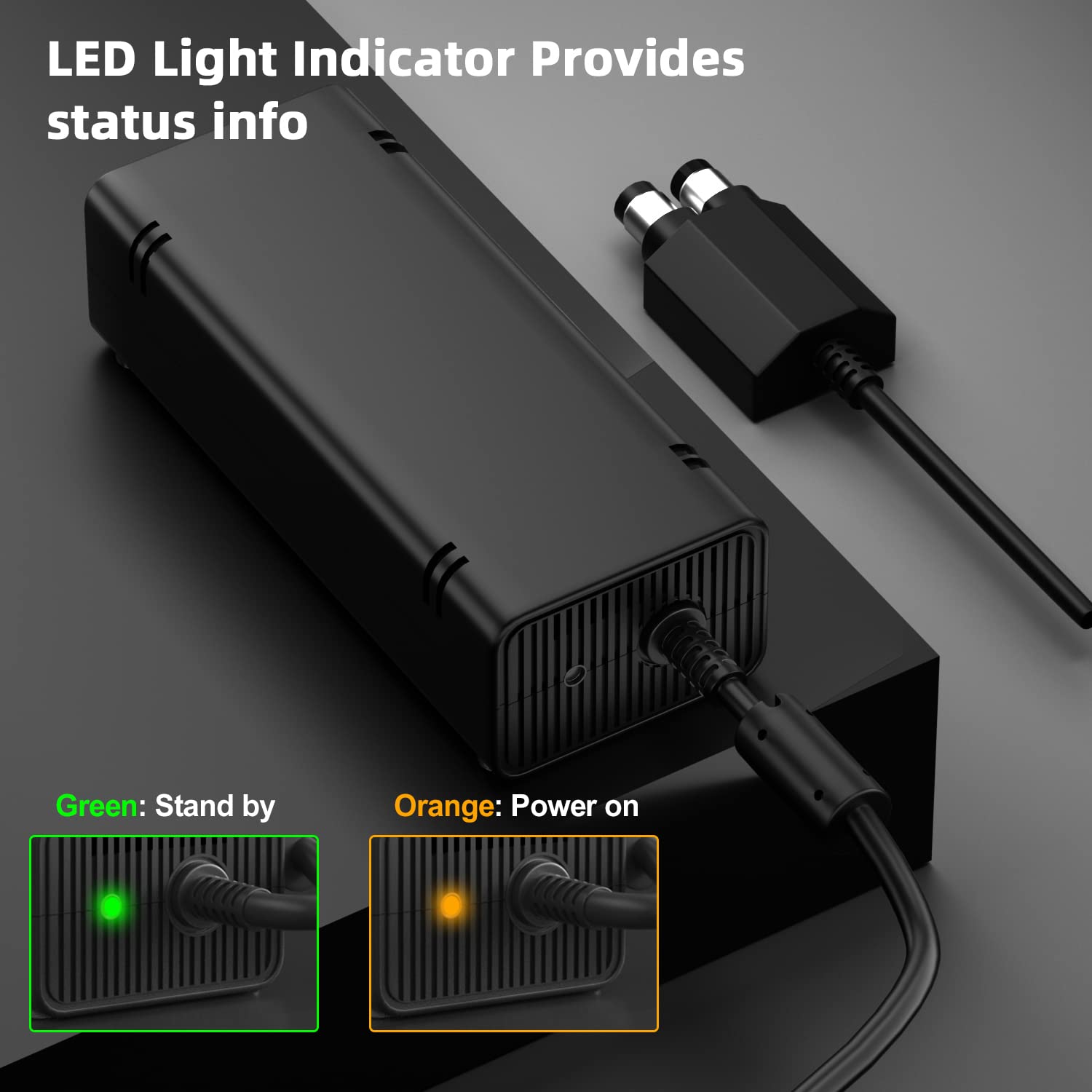Puning Power Supply Replacement For Xbox 360 Slim,Ac Adapter Power Supply[Advanced Quiet Edition] With Cooling Fan Compatible Wi