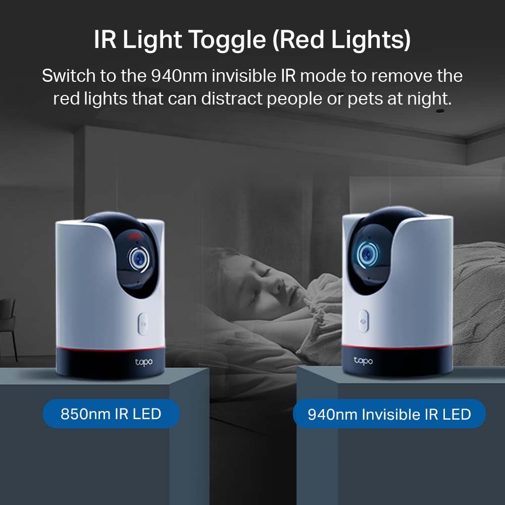 Tp-Link Tapo 2K Qhd Pan/Tilt Wi-Fi Camera | Apple Homekit | Physical Privacy Mode | Color Night Vision | Motion Tracking | 2-Way