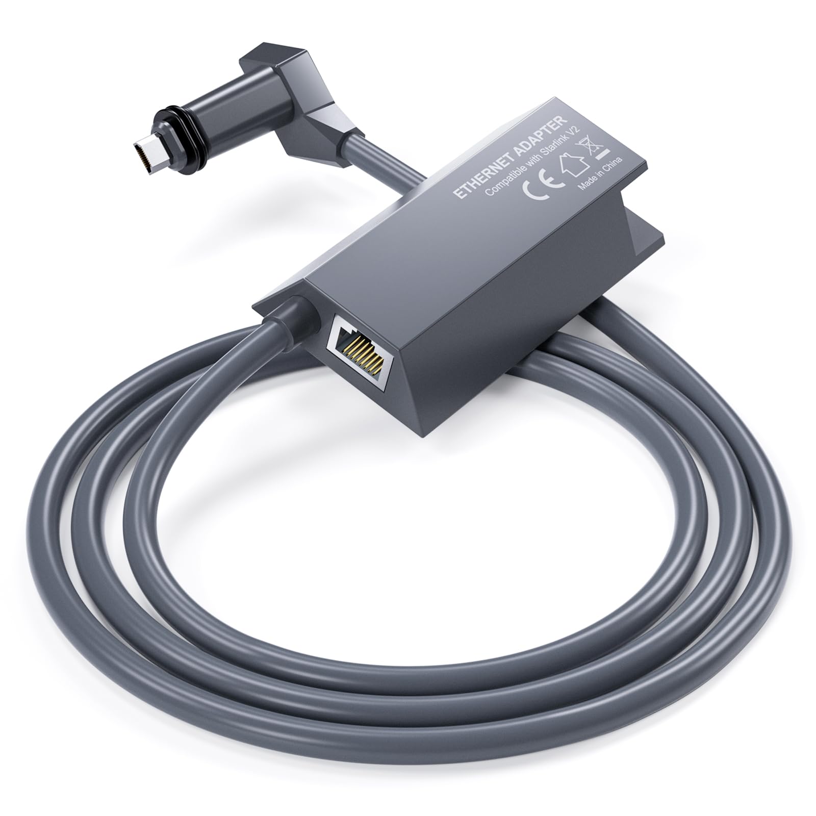 Starlink Ethernet Adapter for Rectangular Satellite Internet V2