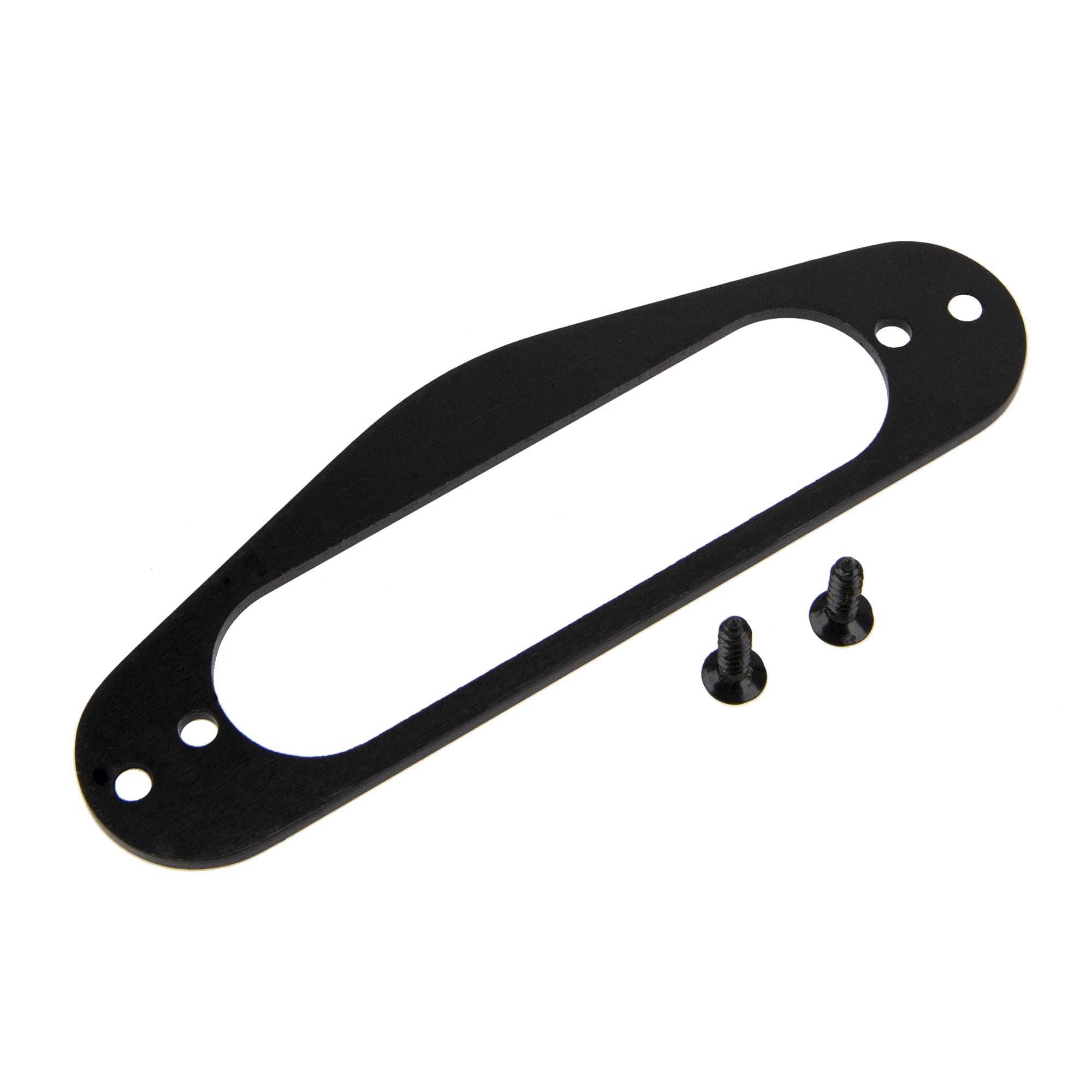 1Pcs Yootones Metal Guitar Single Coil Pickup Mounting Ring With Screws Compatible With Fender Stratocaster Strat Guitar (Black)