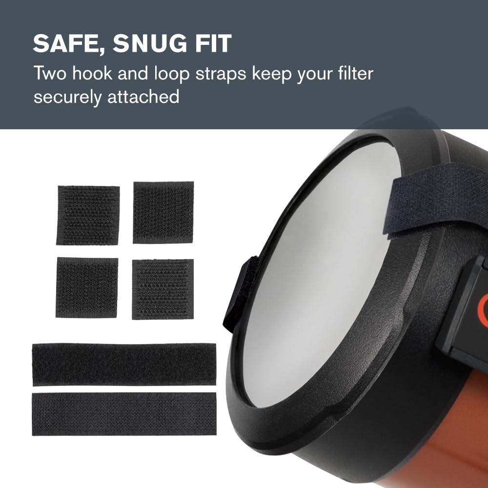 Celestron - Eclipsmart Safe Solar Eclipse Telescope Filter - Meets Iso 12312-2:2015(E) Standards - Works With 6    Schmidt-Casse