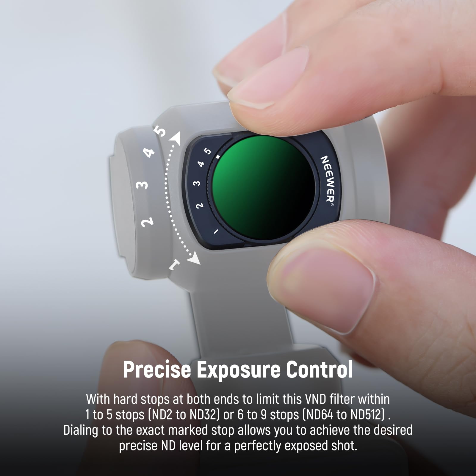 Neewer Variable Nd2 Nd32 & Nd64 Nd512 Kit Compatible With Dji Osmo Pocket 3 Creator Combo Accessories, Limited Stops Neutral Den