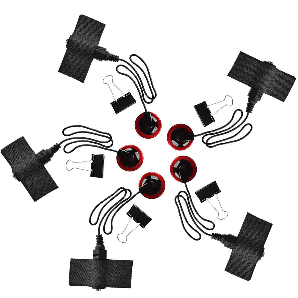 Timesetl 5 Pcs Piezo Contact Microphone Pickups Self Adhesive Instrument Pickups For Guitar, Violin, Viola, Cello, Banjo, Ukulel