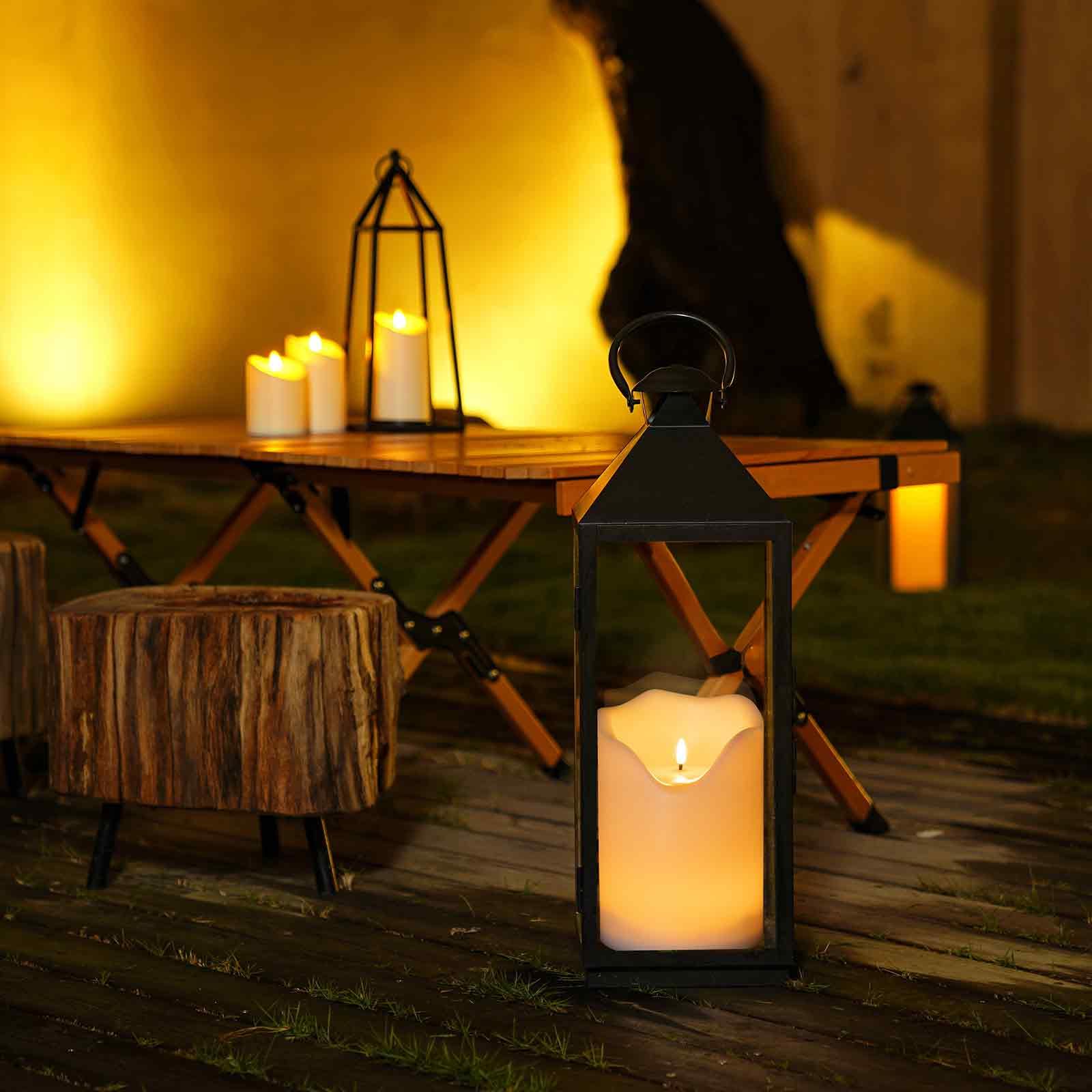 Homemory 6'' X 8'' Extra Large Outdoor Waterproof Candle With Auto 6 Hour Timer, Big Flameless Candle, Extra Wide And Tall Pilla