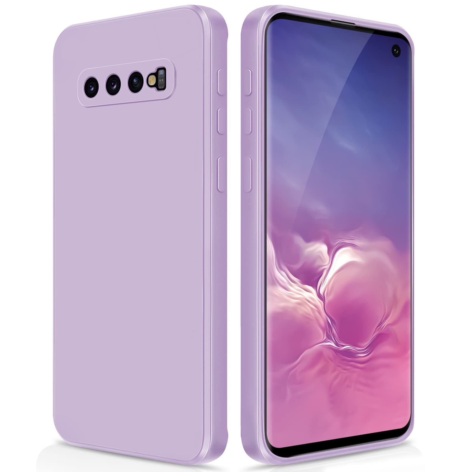 Giiyoon Silicone Case Compatible With Samsung Galaxy S10, Full Body Silky Soft Touch Phone Case With Camera Protection, Shockpro