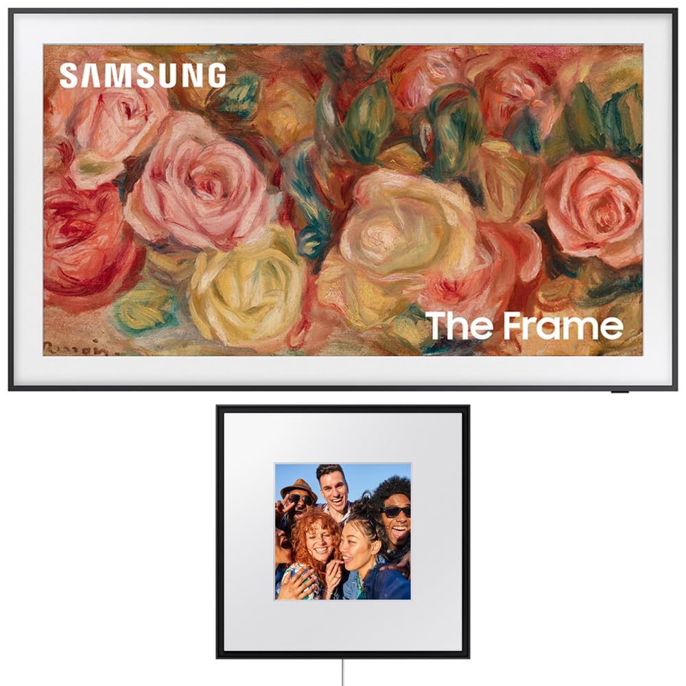 SAMSUNG QN65LS03DA 65 inch The Frame QLED 4K Smart TV (2024 Model) Bundle with HW-LS60D Photo Music Frame Smart Speaker Dolby At