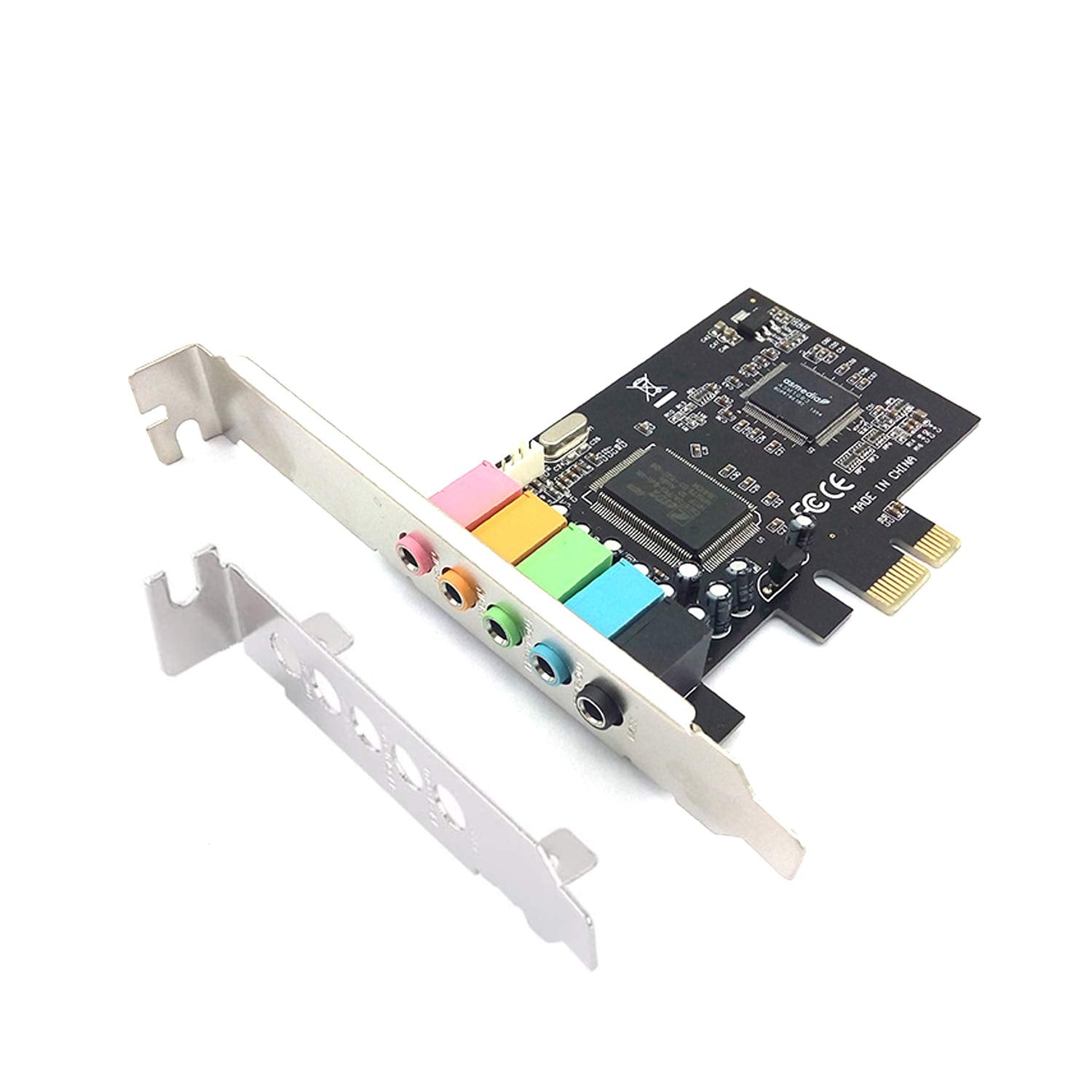 Padarsey Pcie Sound Card, 5.1 Internal Sound Card For Pc Windows 7 With Low Profile Bracket, 3D Stereo Pci E Audio Card, Cmi8738