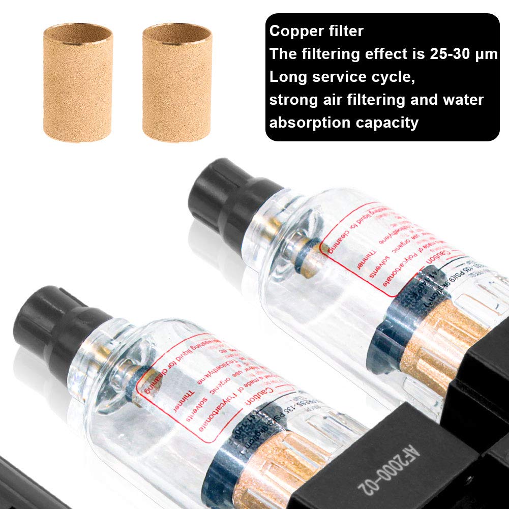 Beduan Semi Auto Drain Pneumatic Air Filter Pressure Regulator 1/4 Inch Npt Dryer Compressor Kit With Gauge